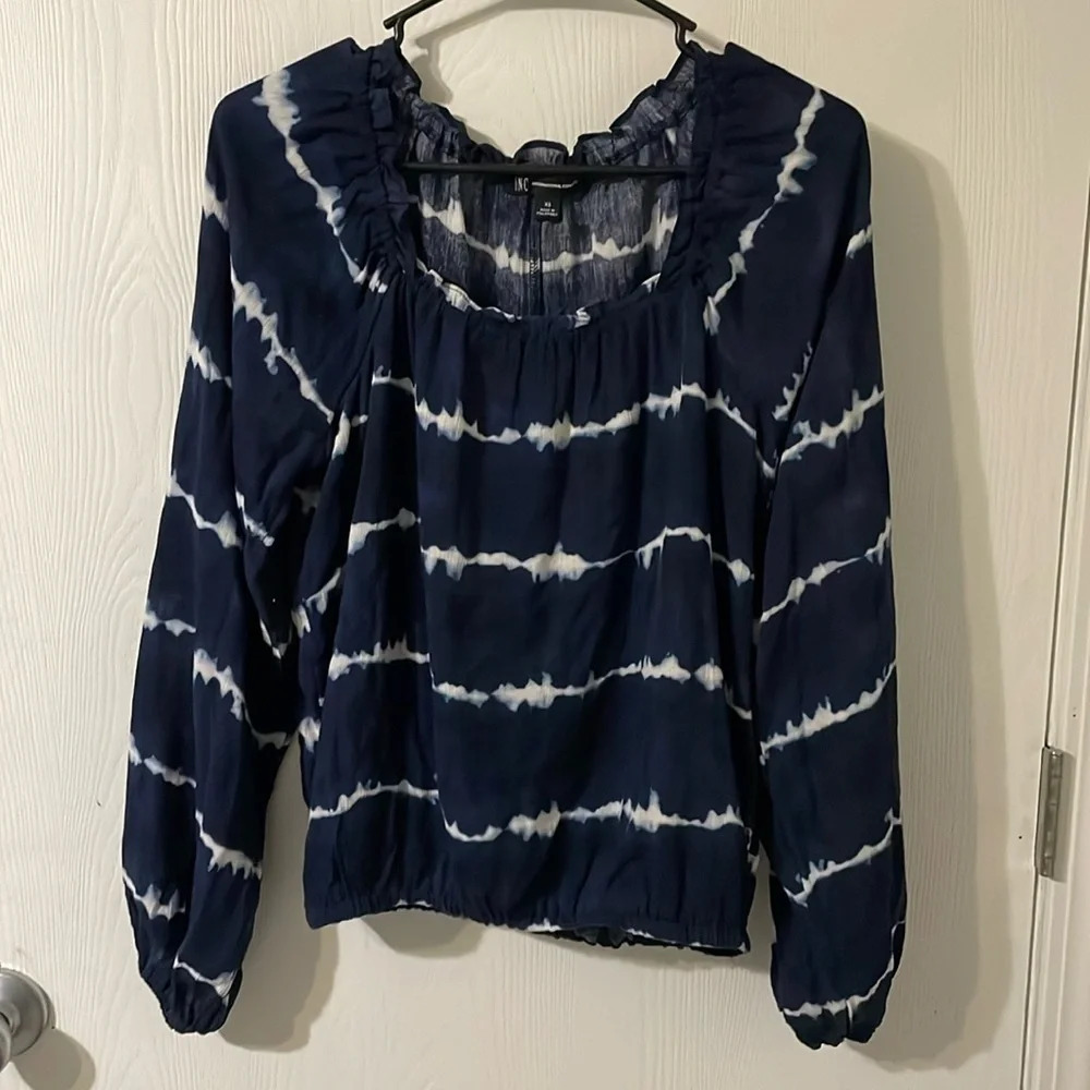 💰Inc international concepts boho navy and white light long sleeve